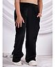 NEUDIS Velvet Knit Solid Trousers - Black