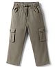 JASH KIDS Twill Woven Full Length Solid Colour Trouser Pant - Olive Green