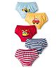 Doodle Poodle 100% Cotton Knit Vehicle Printed Briefs with Stripes Pack Of 5 -Multicolor