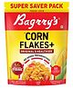 Bagrry's Corn Flakes+ Original & Healthier 800g | Added Fibre | Prebiotic Breakfast Cereal | Crunchy Golden Corn | Low Fat | Toasted Corn Flakes | No Added Preservatives