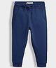 Orange Sugar 100% Cotton Knit Solid Joggers - Royal Blue