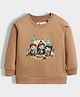 Orange Sugar 100% Cotton Knit Full Sleeves Camping Theme Printed Light Winter Sweatshirt - Brown