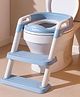 Baybee Ladda Western Toilet Potty Seat for Kids, Baby Potty Training Plastic Seat Chair with Ladder, Adjustable Step Height, Cushion Seat | Potty Seat for 1-8 Years Child Boys Girls (Blue)