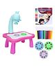 AKN TOYS Drawing Set for Kids, Art Led Projector, Painting Set for Kids Drawing Table for Kids, Activity Learning Kit - PACK OF 1 - ( COLOR MAY AVRY )