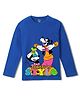 Wear Your Mind Cotton Knit Disney Featuring Full Sleeves Minnie Mouse & Goofy Character Printed Tee - Royal Blue