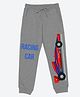 Wear Your Mind Cotton Knit Sports Car & Text Printed Jogger- Grey