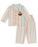 TIPPY TOP Pure Cotton Woven Full Sleeves Apple Patch Detailed Striped  Night Suit Set - Multi Colour