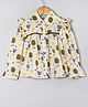Hugsntugs Cotton Woven Full Sleeves Sunflower Printed Top - Yellow & Black