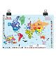 CocoMoco Kids Giant World Map for Kids 5 x 3 feet - Non Tear Canvas | Educational Toy with Capitals, Monuments, Animals | Birthday Return Gift for Ages 3-10 years