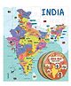 CocoMoco Kids India Map Puzzle for Kids | 56-Pieces Jigsaw Puzzle with States, Cities, Animals & Monuments | Educational Geography Game Birthday Return Gift - Multicolor