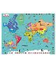 CocoMoco Kids World Map Puzzle, 56 Pieces, Learning and Educational Gift, Return Gift for Kids (Pack of 1)