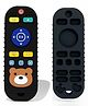 THE LITTLE LOOKERS Baby Silicone Remote Teether BPA-Free Infant Teething Toy with Textured Buttons Safe, Soft & Easy to Hold for Teething Relief - BlackBear
