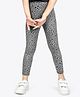 Ariel Cotton Knit Leopard Printed Leggings - Grey