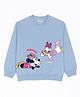 Nautinati Cotton Knit Disney Mickey & Friends Full Sleeves Minnie Mouse & Daisy Duck Printed Sweatshirt & Trouser Set - Blue