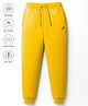 Pine Active Cotton Knit Full Length Solid Color Track Pant - Yellow