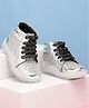 Tiny Bugs Synthetic Glitter Detailed Lace Up Sneakers - Silver