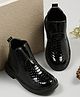 Tiny Bugs Snake Designed  Boots - Black