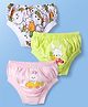 Doodle Poodle 100% Cotton Knit Printed Panties With Bunny Print Pack of 3 - White Lime Green & Pink