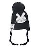 Kid-O-World Knit Bunny Designed Cap - Black - Diameter - 50 Cm