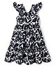 Kookie Kids Cotton Woven Sleeveless Printed Frock - Black