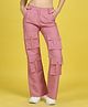 Cutiekins Woven Solid Cargo Pants - Pink