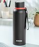 Borosil Trek Made in India 20 Hrs Hot & 24 Hrs Cold Double Wall Vacuum Insulated Stainless Steel Bottle for Travel & Office Use, 1 Year Warranty Black - 700 ml