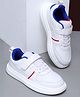 TRASE Colour Blocked Velcro Closure Sneakers - White & Red