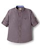 Rikidoos Full Sleeves Solid Shirt - Grey