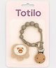 Totilo Stylish Baby Pacifier with Clip Chain - Soft, Safe & BPA-Free - grey