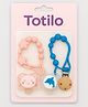 Totilo Stylish Baby Pacifier with Clip Chain - Soft, Safe & BPA-Free (pack of 2)-Pink &Blue