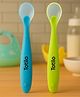 Totilo Feeding Spoon With Ultra Supple 100% Silicone Tip,Bpa Free - Green & Blue (Pack of 2)