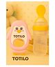 Totilo Baby Silicone Spoon Bottle with Soft Teether Feeder Combo , BPA Free Feeding Set- Yellow & Pink