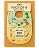 Totilo Muslin Button Bibs For Baby- Assorted Colours- Pack Of 4