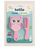 Totilo Baby Hair Brush and Comb Combo for Newborn and Toddler Grooming - Pink