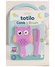 Totilo Baby Hair Brush and Comb Combo for Newborn and Toddler Grooming - Purple
