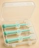Totilo Baby Toothbrush 3 In 1 Silicone Toothbrush Set| Tongue Cleaner + U Shape Toothbrush + Toothbrush - Blue