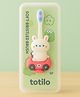 Totilo Baby Soft Bristle Toothbrush with Bear Handle - Gentle Oral Care with Travel Case (6M Plus) - White