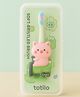 Totilo Baby Soft Bristle Toothbrush with Bear Handle - Gentle Oral Care with Travel Case (6M Plus) - Pink