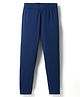 Pine Kids Cotton Lycra Knit Full Length Solid Colour Legging - Navy Blue