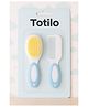 Totilo Baby Hair Comb & Brush Set | Soft Natural Bristles Brush - Blue