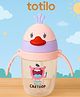 Totilo Baby Premium Duck Feeding Sipper With Straw & Handle For Grip- 350ML - Pink