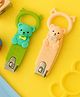 Totilo Baby Nail Clipper with Bear Design, Safe Stainless Steel Blades with Ring - Pink & Green (PACK OF 2)