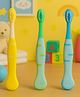 Totilo Cute Handle Soft Bristle With Tongue Scrapper Kids Toothbrush - Blue, Yellow & Green (Pack of 3)