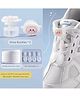 Neska Moda Cotton Cartoon Applique Detailed Shoe Buckles With Laces & Tail Clips - White