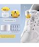 Neska Moda Cotton Anima Applique Detailed Shoe Buckles With Laces & Tail Clips - White