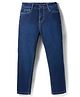 Kookie Kids Denim Woven Full Length Solid Color Jeans - Blue