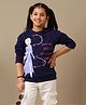 Kidsville Knit Disney Frozen Featuring Full Sleeves Elsa Printed Winter Sweatshirt - Blue