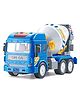 Lumo Brilliant Toys Cement Mixer Truck Toys for Kids, Pull Back Vehicles Construction Unbreakable Plastic Truck With Lights And Sounds, Friction Powererd Truck Toy - Multicolor