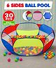 Fiddlerz Ball Pool for Kids Foldable Pop-Up Indoor Outdoor Ball Pit with Colorful Design Safe and Durable Fun Activity Playhouse (30 Balls Included)