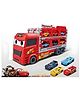 Azhari Die-Cast Car Transporter Truck Toys With Two Catapults Long Track Portable Car Transporter Kids Toys Ejector Race Track Car Toys Parking Garage Car Toys  for Kids